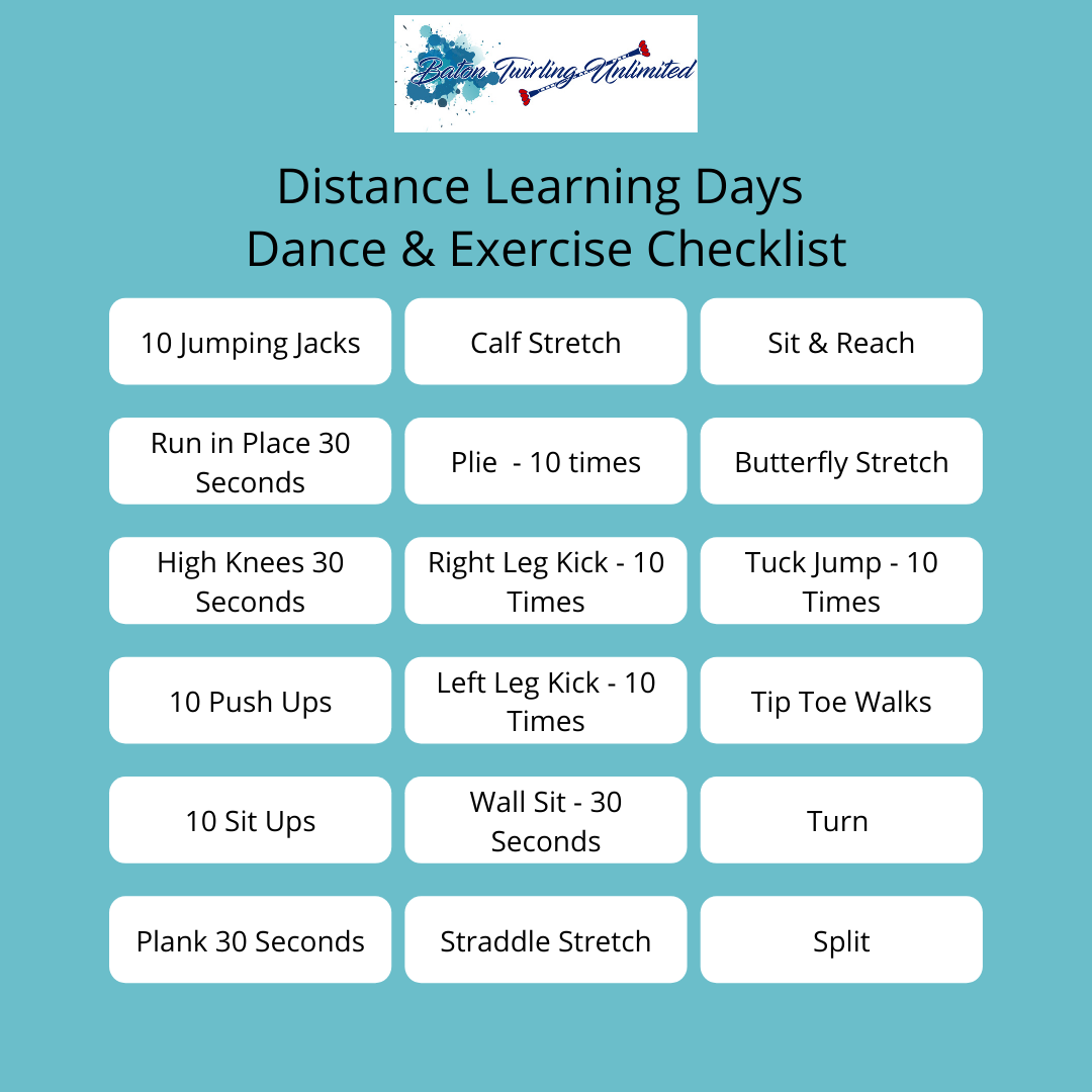 Distance Learning Activity Sheet – Baton Twirling Unlimited