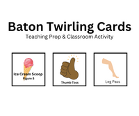 Baton Twirling Cards - Printed & Laminated.