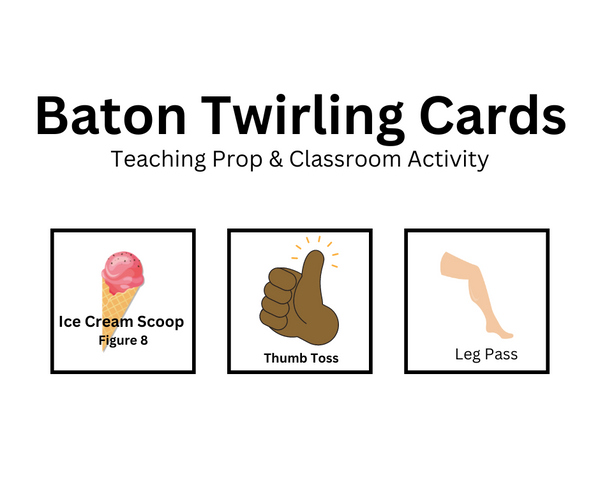 Baton Twirling Cards - Printed & Laminated.