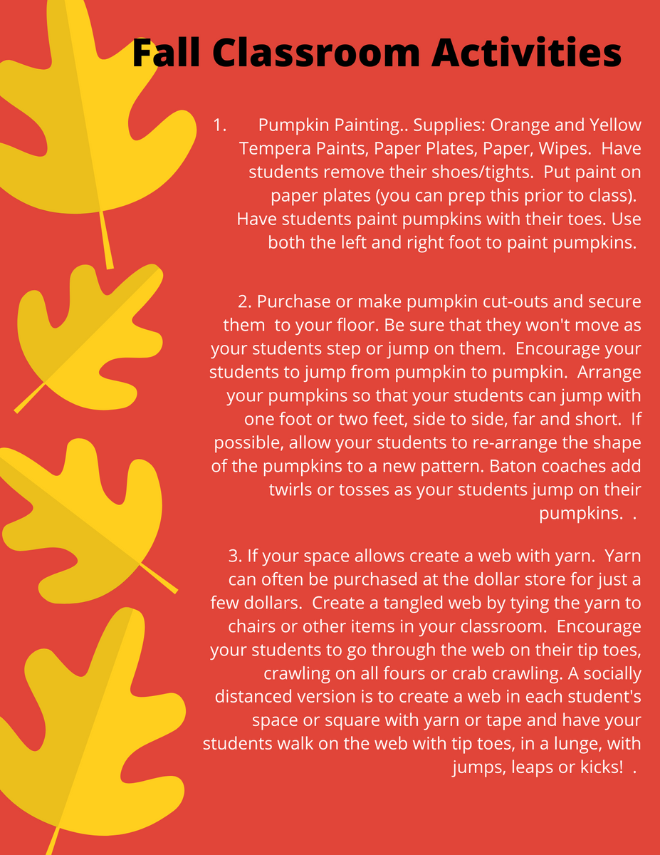 Fall Activities Download – Baton Twirling Unlimited