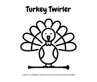 Turkey Twirler Coloring Sheet